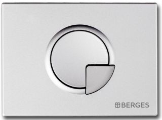 Кнопка смыва Berges Novum матовый хром 040022